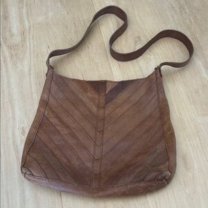 Raven + Lily Brown Leather Shoulder Bag